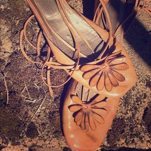 Italian Handmade leather Brown wom sz 9